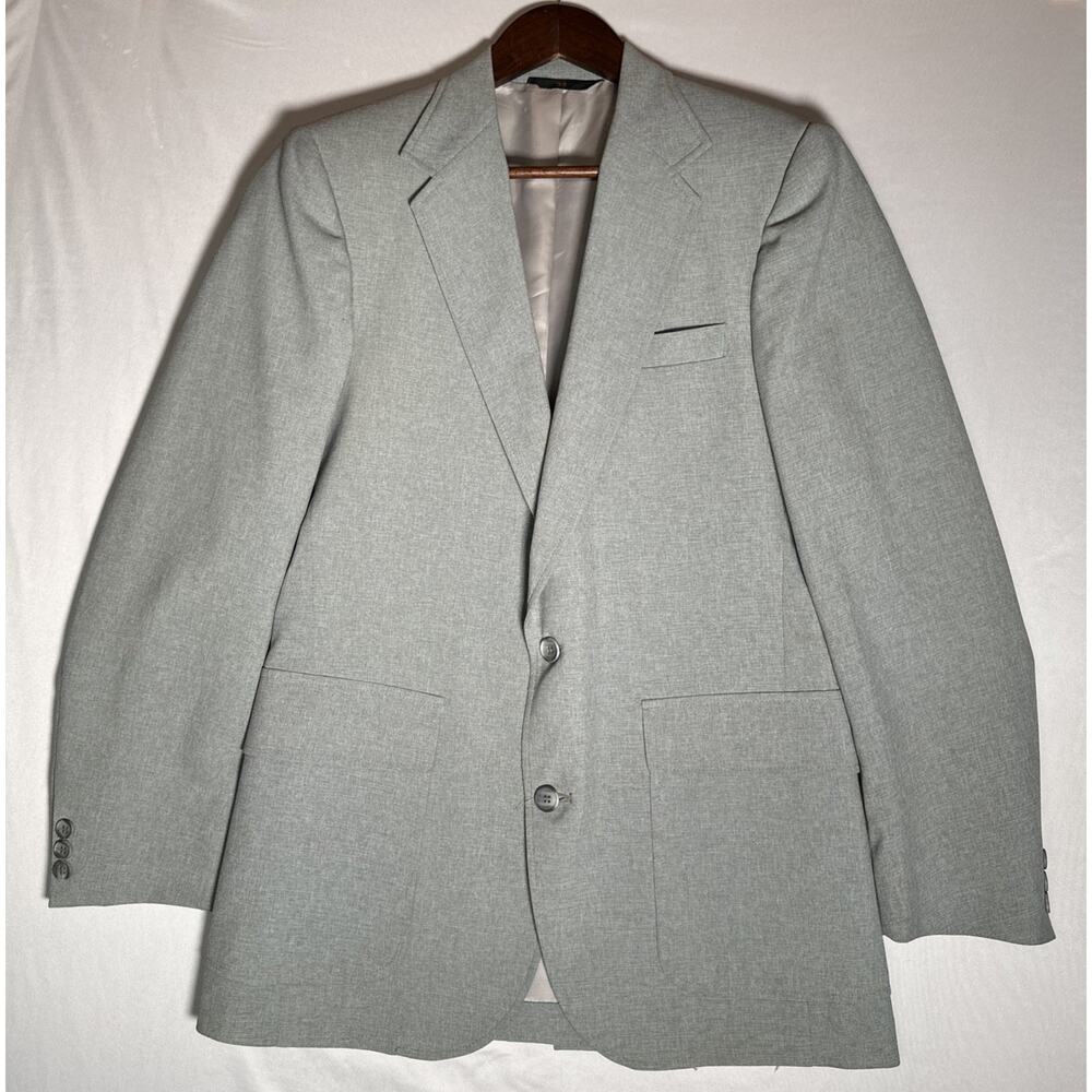 Magic Stretch By Hagger Made In USA Men’s Grey Blazer Sz 38
